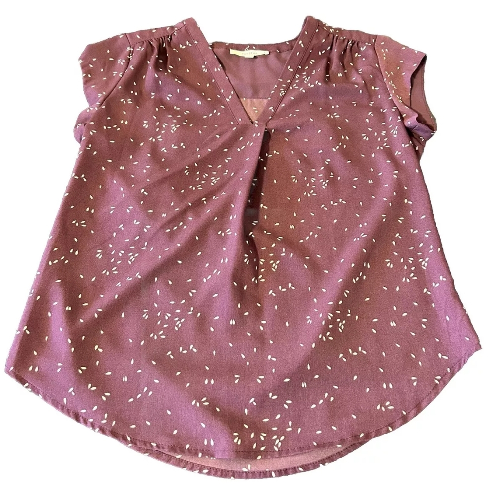 Women's Purple Blouse with White Speckles